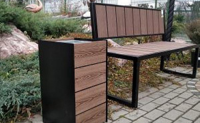 Грядки и клумбы из доски из древесно полимерного композита.